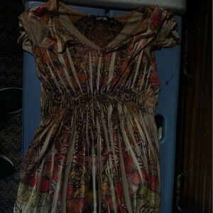 🌸Apt. 9 blouse Red and Brown Hues